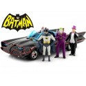 1966 TV Series Batmobile con Batman, Robin, Joker y Pingüino 1:24 Jada Toys 33737/253215011