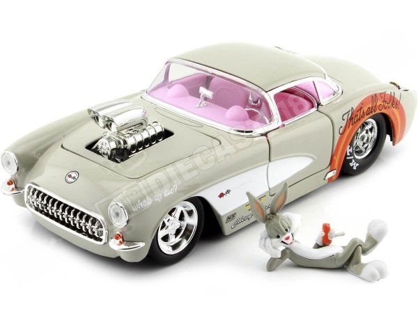 1957 Chevrolet Corvette + Figura Bugs Bunny Looney Tunes 1:24 Jada Toys 32390/253255041