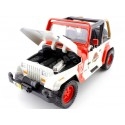 1992 Jeep Wrangler "Jurassic World" White/Red 1:24 Jada Toys 97806/...