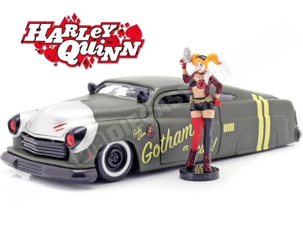 1951 Mercury Coupe + Figura Harley Quinn 1:24 Jada Toys 30456