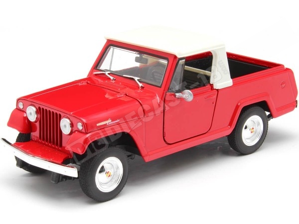 1967 Jeep Jeepster Commando Station Wagon Pick-Up Rojo/Blanco 1:24 Welly 24117