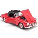 1955 Mercedes-Benz 190SL W121 Convertible Rojo/Negro 1:24 Welly 24118