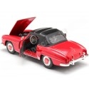 1955 Mercedes-Benz 190SL W121 Convertible Rojo/Negro 1:24 Welly 24118