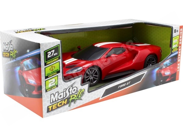 2017 Ford GT Rojo/Blanco Radio Control 1:24 Maisto Tech R/C 31384A