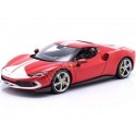 2022 Ferrari 296 GTB Assetto Fiorano Rojo/Blanco 1:18 Bburago 16017