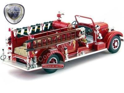 Cochesdemetal.es 1935 Mack Type 75BX Camión de bomberos Rojo 1:24 Lucky Diecast 20098 2