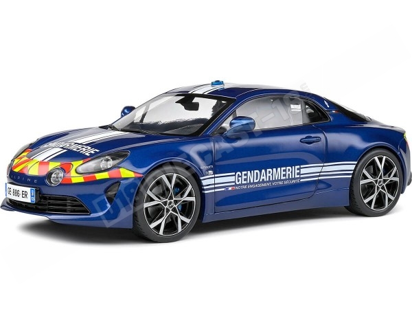 2023 Alpine A110 Gendarmería Francesa Azul Decorado 1:18 Solido S1801628