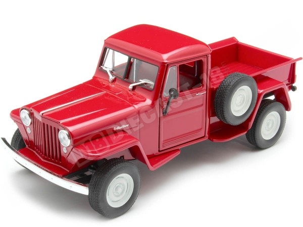 1947 Jeep Willys Pickup Rojo 1:24 Welly 24116