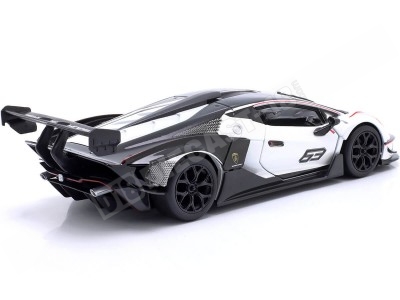 2021 Lamborghini Essenza SCV12 Blanco/Negro 1:24 Bburago 18-28023 2