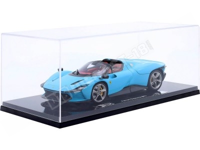 2022 Ferrari Daytona SP3 + Vitrina Baby Blue 1:18 Bburago Signature Series 16920 2