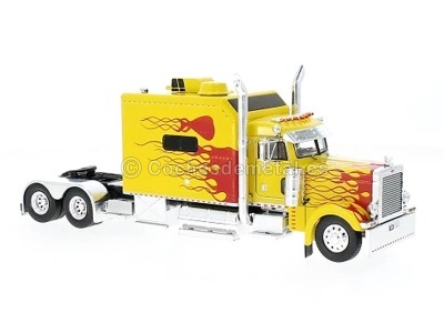 Cochesdemetal.es 2002 Peterbilt 379 Custom Amarillo/Rojo Decorado 1:43 IXO Models TR193.22