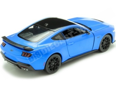 2024 Ford Mustang GT Azul Metalizado 1:24 Welly 24123 2