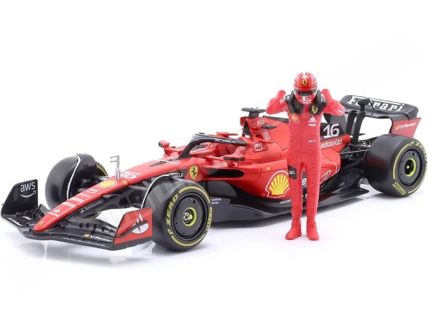 2023 Ferrari SF-23 Fórmula 1 Nº16 Charles Leclerc + Figura del Pilo...