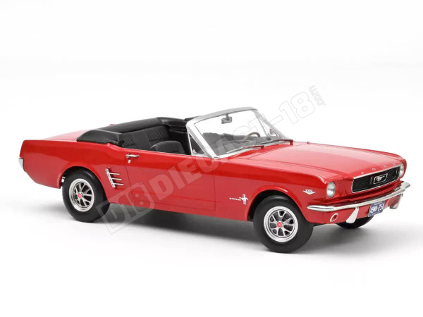 1966 Ford Mustang Convertible Rojo Bengala 1:18 Norev 182810