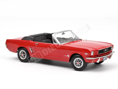 1966 Ford Mustang Convertible Rojo Bengala 1:18 Norev 182810 2