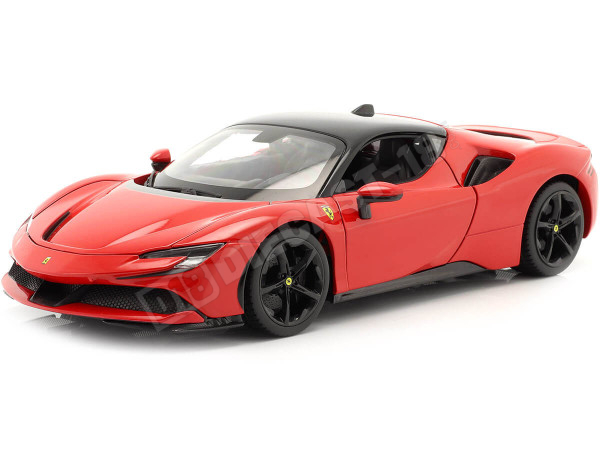 2019 Ferrari SF90 Stradale Hybid Rojo 1:18 Bburago 16015