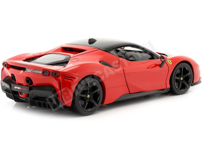 2019 Ferrari SF90 Stradale Hybid Rojo 1:18 Bburago 16015 2