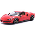 2021 Ferrari 296 GTB Hybrid 830HP V6 Rojo 1:18 Bburago 16018