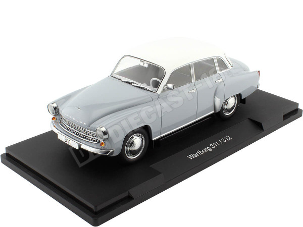 1965 Wartburg 312 Gris/Blanco 1:18 MC Group 18301