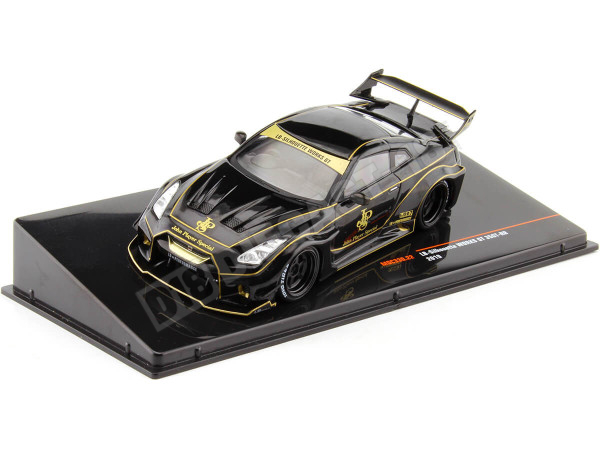 2019 Nissan 35GT RR JSP LB-Silhouette Works GT RHD JonPlayerSpecial Negro/Dorado 1:43 IXO Models MOC330.22