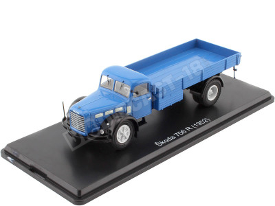 1952 Skoda 706 R Camión de Plataforma 2 Ejes Azul 1:43 Premium Clas...