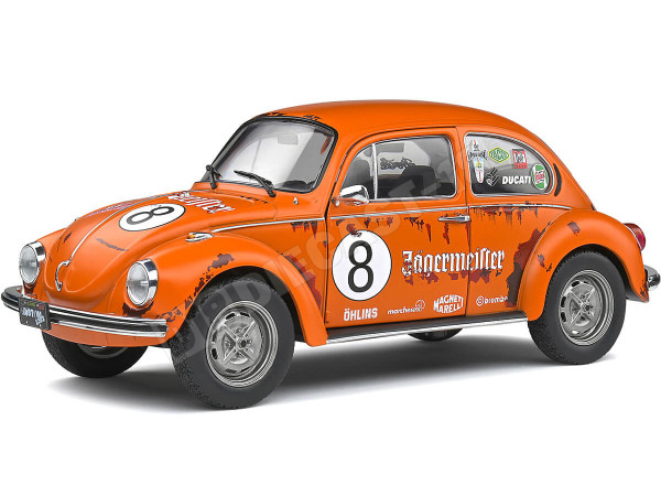 1974 Volkswagen VW Beetle 1303 Nº8 Jägermeister Tribute Naranja 1:18 Solido S1800518