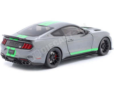 2020 Ford Mustang GT500 Grafito/Verde Neon 1:18 Solido S1805911 2