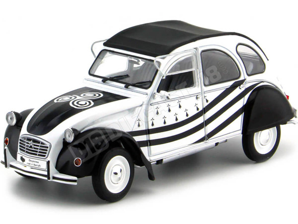 Cochesdemetal.es 1978 Citroen 2CV6 BZH Negro/Blanco 1:18 Solido S1850018