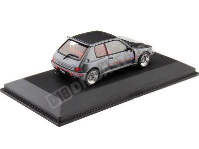 1991 Peugeot 205 GTI + Dimma Bodykit Gris Metalizado 1:43 Solido S4310804 2