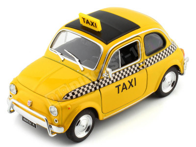 1957 Fiat Nuova 500 Taxi Amarillo 1:24 Welly 22515