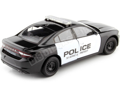 2016 Dodge Charger R/T Pursuit Police Negro/Blanco 1:24 Welly 24079 2