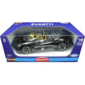 2023 Bugatti W16 Mistral Convertible Negro/Amarillo 1:18 Bburago 11051