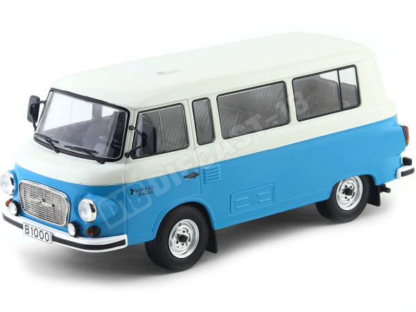 1965 Barkas B 1000 Feurewehr Mini Bus Azul-Blanco MC Group 18007