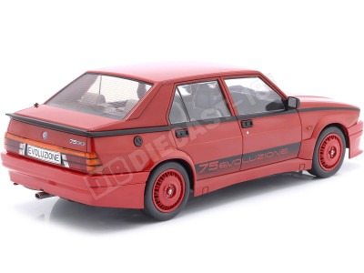 1987 Alfa Romeo 75 Turbo Evoluzione Rojo Decorado 1:18 MC Group 18428 2