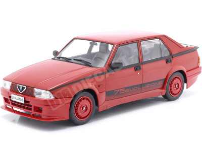 1987 Alfa Romeo 75 Turbo Evoluzione Rojo Decorado 1:18 MC Group 18428