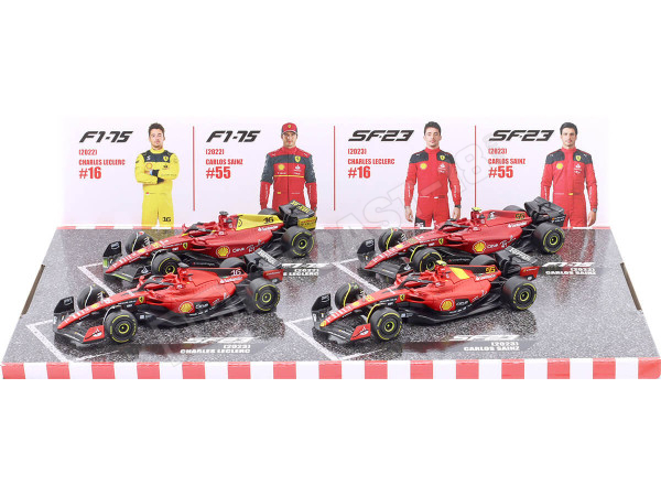 2022 2023 Set 4 Scudería Ferrari F1-75 SF-23 Nº16 Charles Leclerc /...