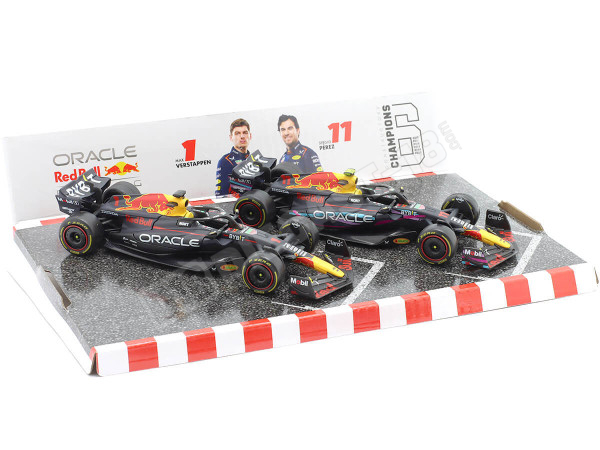 2023 Red Bull Racing RB19 Ganador Campeonato Constructores Set Max Verstappen + Sergio Perez 1:43 Bburago 18-38059