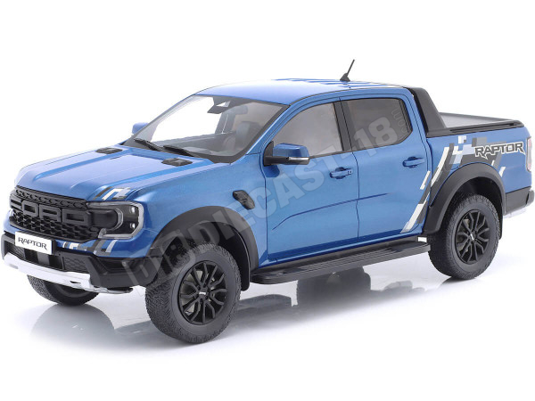 2022 Ford Raptor Pick-Up Azul Metalizado Decorado 1:18 MC Group 18455