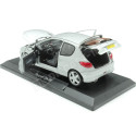 2003 Peugeot 206 RC Plateado Aluminio 1:18 Norev 184726