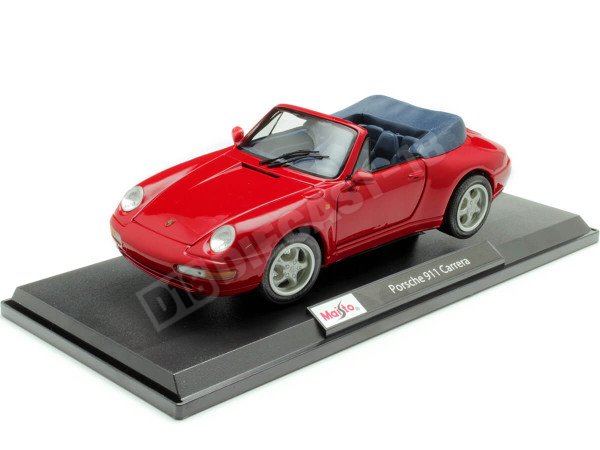 1997 Porsche 911 (993) Carrera 4S Cabriolet Rojo 1:18 Maisto 31125R