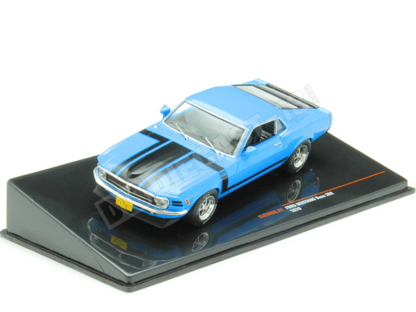 1970 Ford Mustang BOSS 302 Azul/Negro 1:43 IXO Models CLC569N