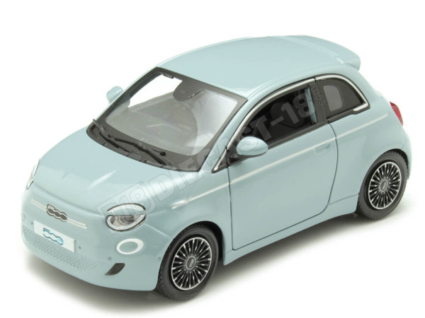 2021 Fiat 500e Full Electric Azul Claro 1:24 Bburago 21110