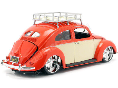 1951 Volkswagen Beetle Beetle Custom Red-Beige 1:18 MAISTO DES ... 2