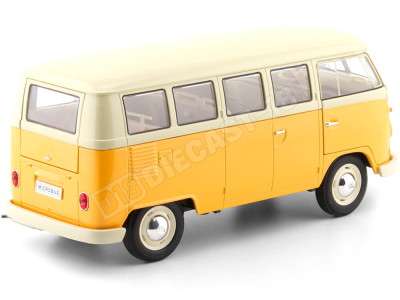 1963 Volkswagen T1 Classical Microbus Amarillo-Beige 1:18 Welly 18054 2