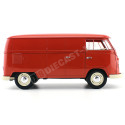 1963 Volkswagen T1 Microbus Panel Van Rojo 1:18 Welly 18053