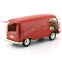 1963 Volkswagen T1 Microbus Panel Van Rojo 1:18 Welly 18053