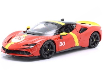 Ferrari SF90 Stradale Rojo 1:18 – Coche de metal a escala de Bburag 2