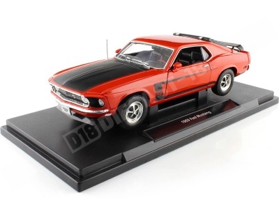1969 Ford Mustang Boss 302 Rojo 1:18 Welly 12516