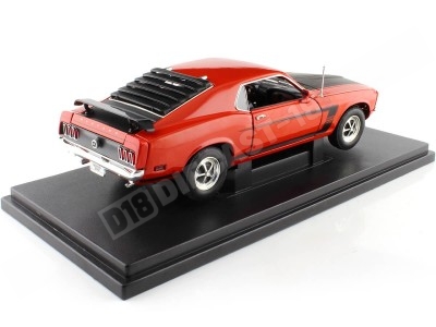 1969 Ford Mustang Boss 302 Rojo 1:18 Welly 12516 2