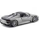 2013 Porsche 918 Spyder Cabrio Gris 1:18 Welly 18051
